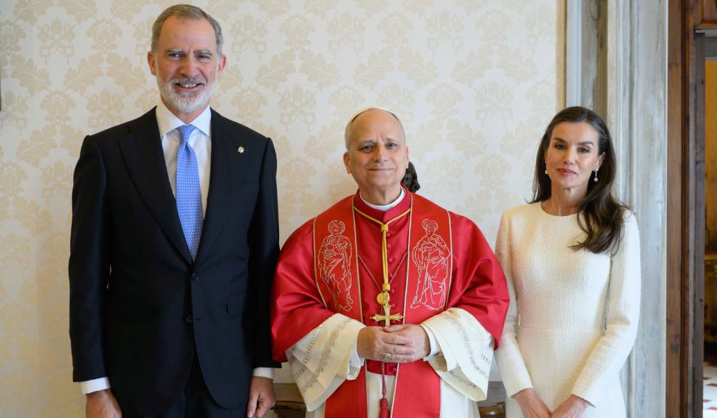 Los monarcas españoles con el Santo Padre en su encuentro del pasado mes de marzo.