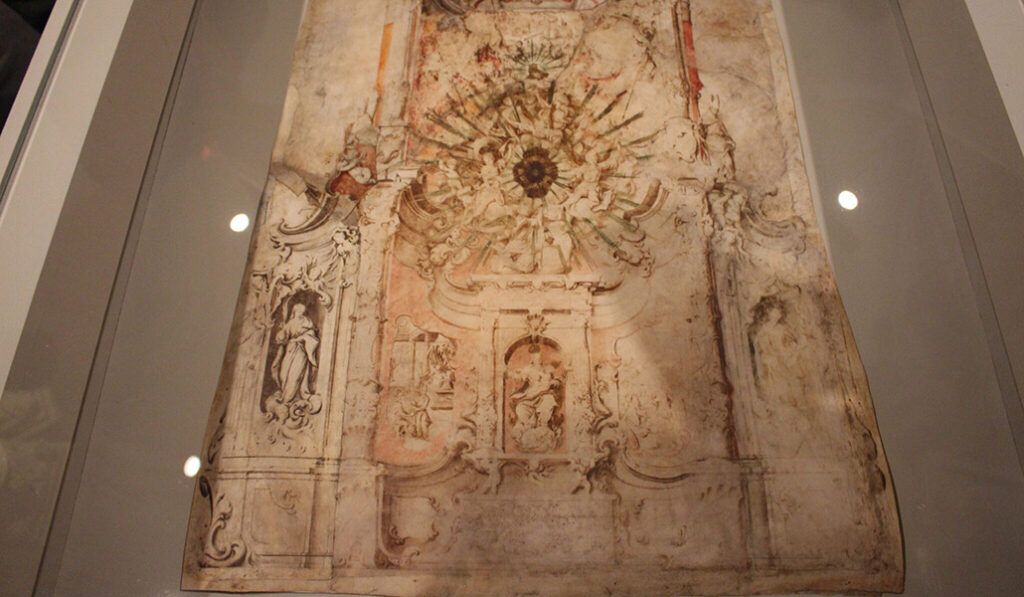 Traza maestra para el altar del Transparente de Narciso Tomé.