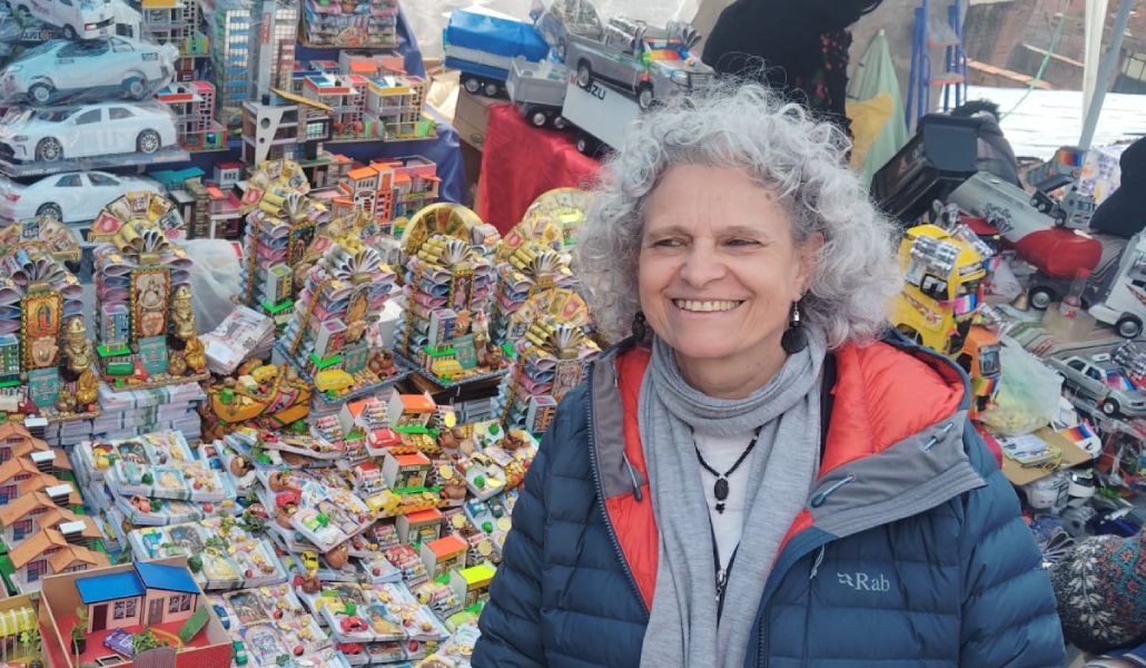 María Ángeles Blasco durante una breve experiencia en Perú.