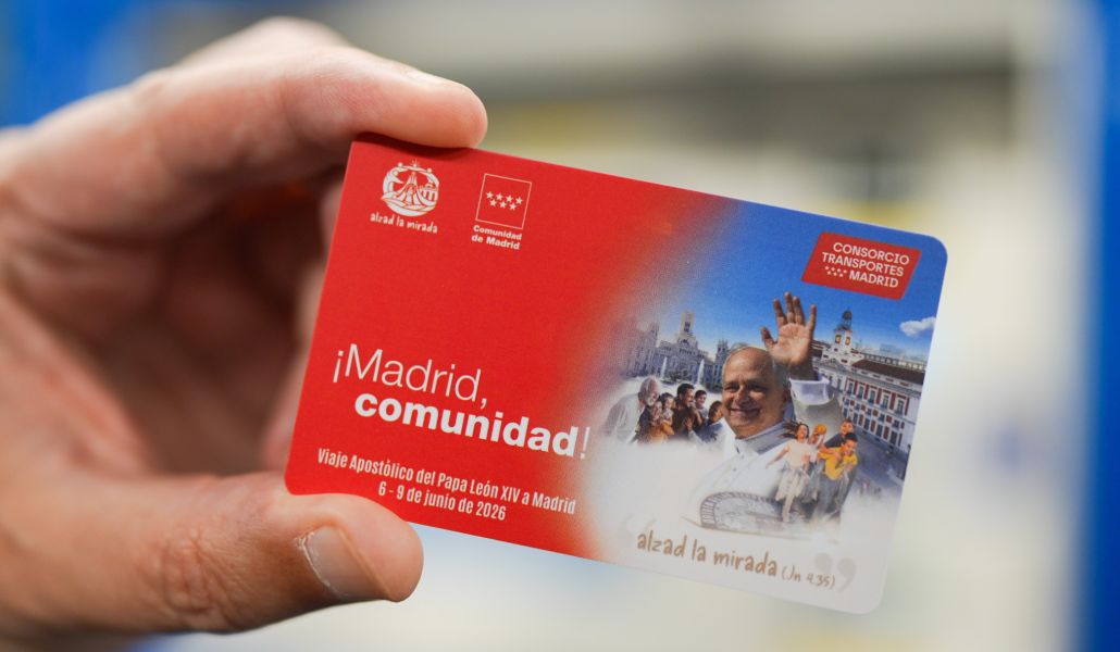 Así es la tarjeta de transporte con la figura de León XIV.