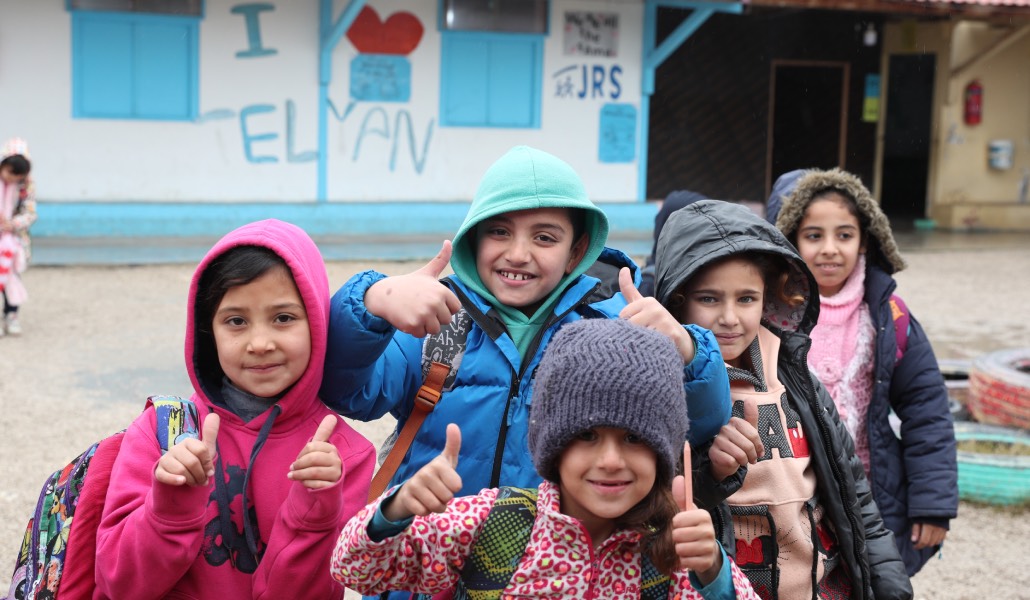 Niños atendidos por Entreculturas en el Líbano.