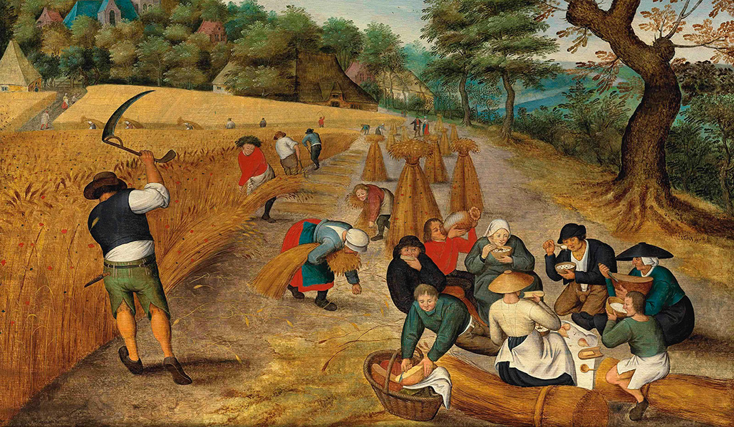 'Los cosechadores' de Pieter Brueghel, el Joven. Colección privada.