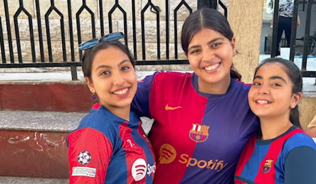 Jóvenes de la parroquia el día anterior a la final, durante los juegos.