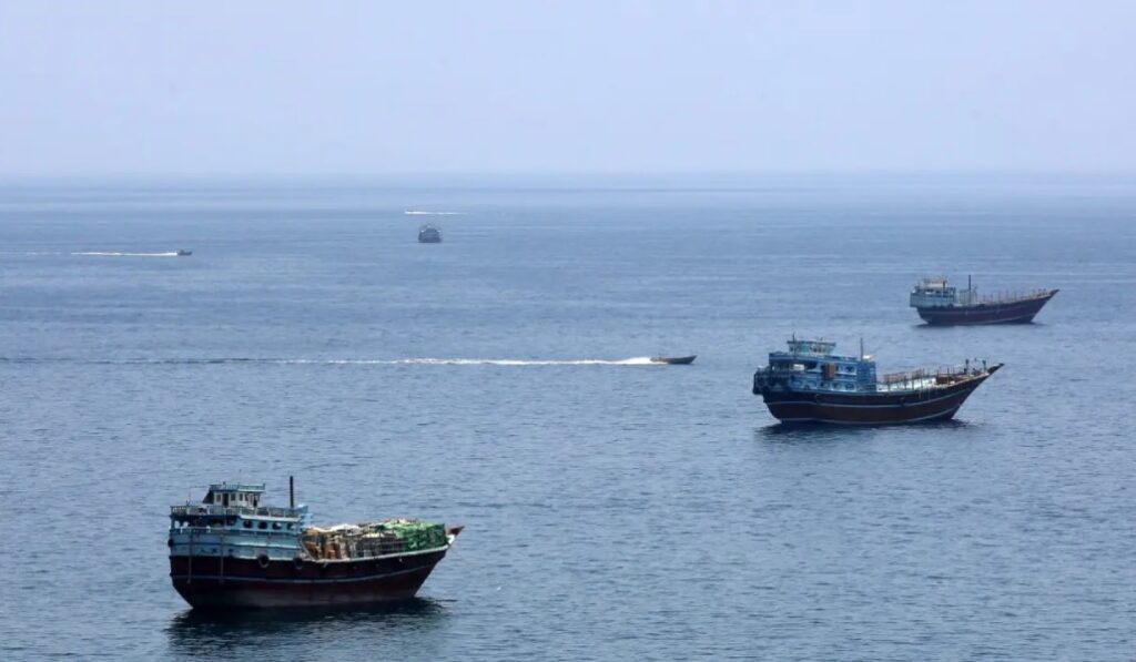 Bloqueo marítimo en el Puerto de Ormuz el 20 de junio de 2026.