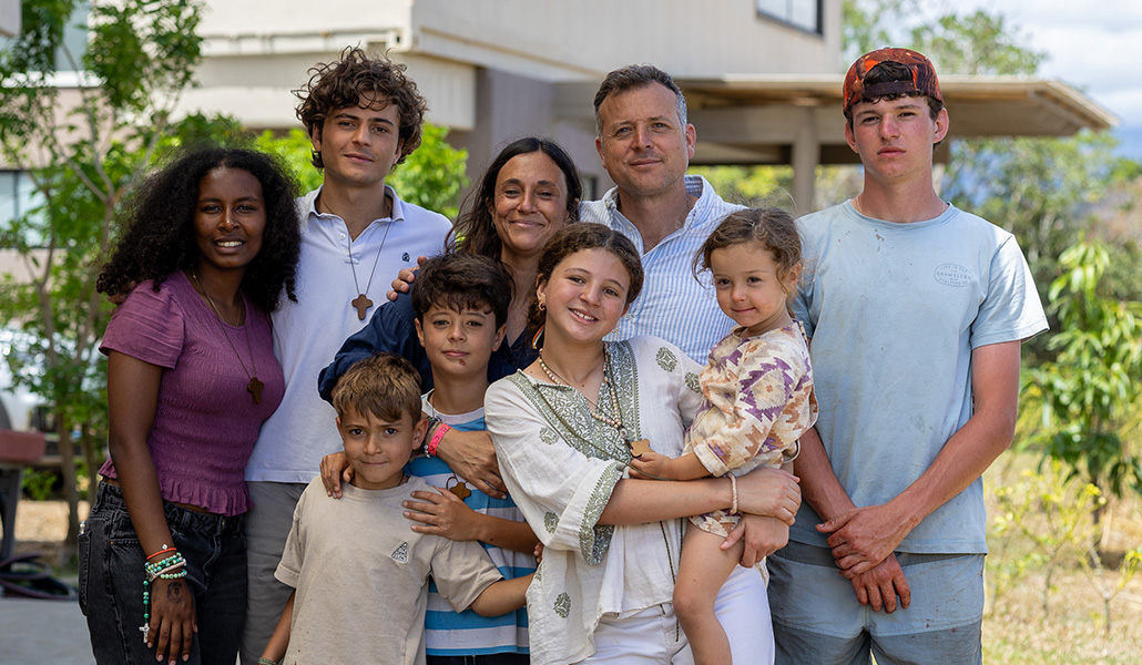 Los siete miembros de la familia viven en Los Guido (Costa Rica).