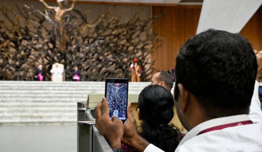 La cita ha tenido lugar en el Aula Pablo VI. Foto: Vatican Media.