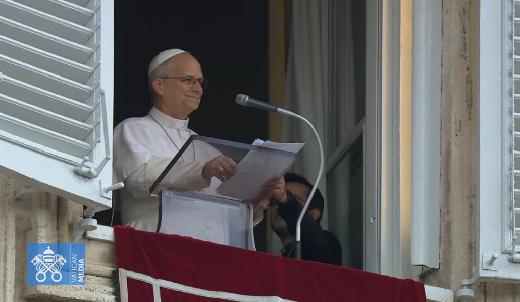 El Papa este domingo durante el ángelus.