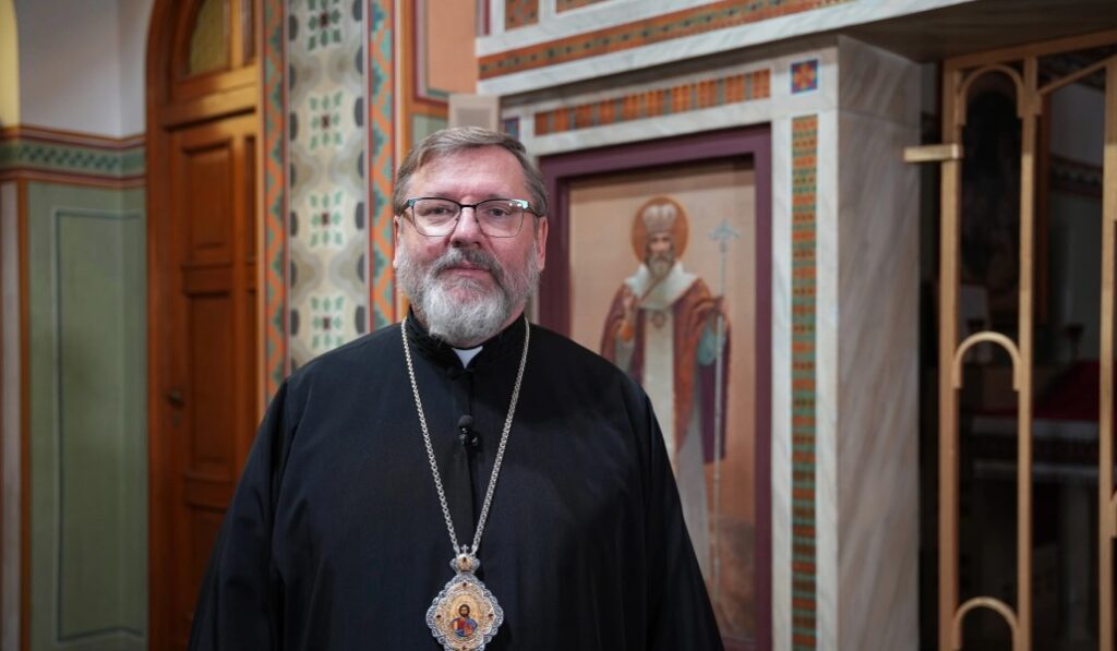 Shevchuk en una imagen difundida por la Iglesia grecocatólica ucraniana junto con su mensaje.