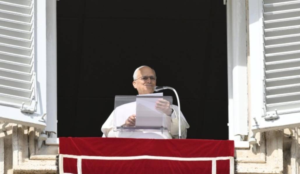 El Papa durante la oración mariana. Foto: Vatican Media.