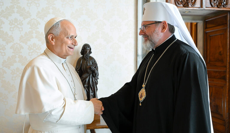Shevchuk con el Santo Padre el pasado viernes, 23 de octubre.